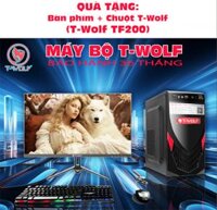 Bộ máy HỌC TẬP & VĂN PHÒNG T-WOLF TW09 (H310R8S256L22i3-8100) Main T-WOLF H310, CPU Intel i3-8100, Ram DDR4 KINGMAX 8GB/3200, SSD T-Wolf TW-S256M, Nguồn T-Wolf TW-P350 (350W) 80 Plus, LCD T-Wolf TW-F22VFHD75 + Tặng Combo Keyboard+Mouse T-WOLF TF200