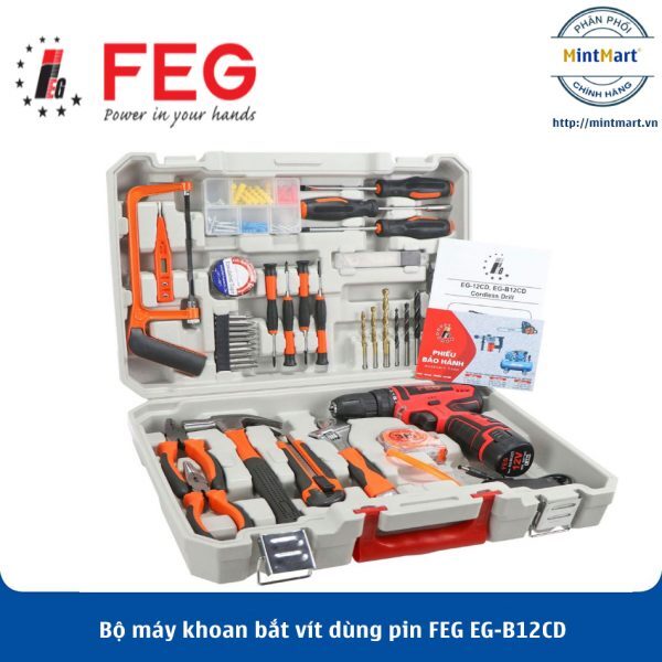 Bộ máy khoan bắt vít dùng pin FEG EG-B12CD