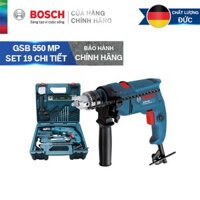 Bộ máy khoan động lực Bosch GSB 550 MP SET kèm phụ kiện 19 chi tiết