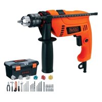 Bộ máy khoan động lực Black&Decker HD650BXH-B1 (kèm 1 hộp nhựa + 100 phụ kiện)