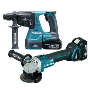 Bộ máy khoan, máy mài góc dùng pin Makita DLX2161X