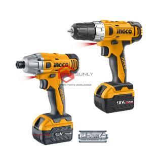 Bộ máy khoan pin và máy vặt vít 18v INGCO CKLI18021
