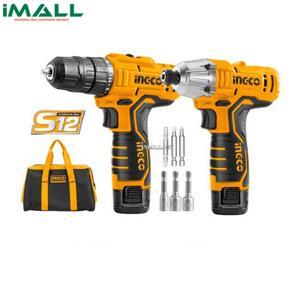 Bộ máy khoan và máy siết vít dùng pin Ingco CKLI1201