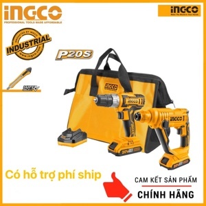 Bộ máy khoan vặn vít và máy khoan bê tông Ingco CKLI2008