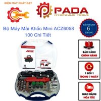 Bộ Máy Mài Khắc Mini ACZ6058 100 Chi Tiết Máy Mài Cầm Tay Dùng Trạm Khắc Mỹ Nghệ Thủ Công, Đánh Bóng Gỗ, Đá, Kim Loại