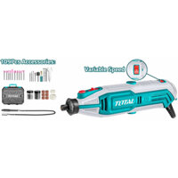 Bộ Máy Mài Khuôn TOTAL TG501032 mini 3.2mm 130W- Bao gồm mũi mài khuôn, giấy nhám mài, dây nối mài, cắt