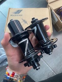 Bộ May Ơ 24L Hassns - Hub , Đùm Hassns Có Kèm Ti Suốt- Bạc Đạn Cối Nổ To Siêu Trớn - Đen - Đôi