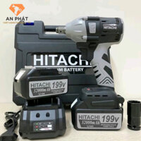 Bộ máy siết bulong Hitachi 199V ,siết bulong ốc ,bắn vít bắn tôn Full bộ 2 pin 1 sạc 1 thân máy