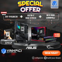 Bộ máy tính COMBO AMD (R9 9950X3D + ROG STRIX X870-F + Trident Z5 Neo RGB 6000MHz 64GB 32GBx2)
