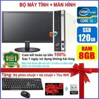 Bộ máy tính để bàn Fujitsu +Màn hình 19 inch Core i7 i5 i3 Ram 8 4GB Ổ ssd 120GB Cấu hình cao dùng cho văn phòng học tập