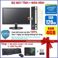 Bộ máy tính để bàn Fujitsu +Màn hình 19 inch Core i7 i5 i3 Ram 8 4GB Ổ ssd 120GB Cấu hình cao dùng cho văn phòng học tập