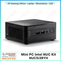 Bộ máy tính để bàn mini PC Intel NUC Kit NUC5i3RYH (Đen) i3 5010U + RAM 4GB + SSD 120GGB