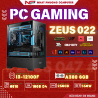 Bộ máy tính lắp ráp giá rẻ PC GAMING ZEUS 022 (Core I3-12100F/ Ram 16Gb/ SSD 256gb/ VGA A380 6GB) - Bảo hành 36 tháng