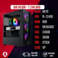 Bộ máy tính PC chơi game, học tập, làm việc online H610 + i5 12400+ 8gb ram GIÁ SIÊU SỐC Mới 100%