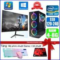 ✈▪Bộ máy tính PC Game + Màn  FullHD 24 inch i7 /i5 /i3 chơi PUBG mobile, lite, LOL, CF đột kích, Fifa, Cs Quà