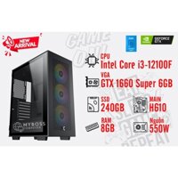 Bộ máy tính PC Gaming cấu hình cao H610M-B+ i3-12100F+ 1660 Super + 8gb ram full NEW hiệu năng tuyệt vời BH 36 tháng