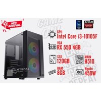 Bộ máy tính PC Gaming H510M-K+ i3 10105F+ RX 550 + 8gb ram full NEW hiệu năng tuyệt vời bảo hành 36 tháng