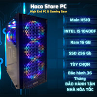 Bộ máy tính PC gaming HCS X5104FT I5-10400F, VGA GTX 1060 3gb / RX 580 8GB RAM (BH 36 Tháng)