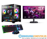 Bộ máy vi tính Gaming CPU Intel i5 4570 - Ram 8GB - SSD 240GB - VGA GT730 - Cooler Master 24inch
