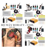 Bộ Máy Xăm Coil (🎁Tặng+ Freeship💝) Combo Bộ máy Xăm Coil Như hình ảnh- Siêu bền chất lượng. Đi nét đi bóng ÊM.