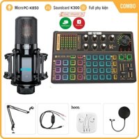 Bộ Mic Hát Livestream Sound Card K300 & Mic Takstar PC K850 . Âm Thanh Cực Hay , Dễ Dàng Lắp Đặt . Bảo Hành 12 Tháng