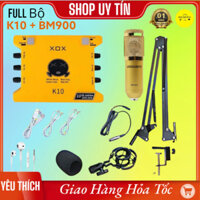 BỘ MIC HÁT LIVESTREAM VÀ THU ÂM XOX K10 2020 VÀ MICRO WOAICHANG BM900 FULL PHỤ KIỆN
