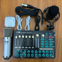 Bộ Mic Hát Thu Âm Livestream isk at350 + sound card h9 và dây live + lấy nhạc đầy đủ bh 1 năm