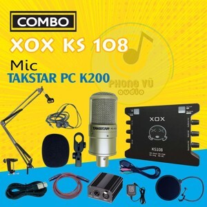 Bộ mic hát thu âm PC K200-KS108