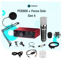 Bộ Mic Live Thu Âm Chuyên Nghiệp K600 Cùng FOCUS GEN 4 Tặng Tai Nghe, Đèn Live, Phần mềm âm thanh Chuyên Nghiệp CATARIA