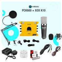 Bộ Mic Live Thu Âm Mic K600 Cùng XOX K10 Âm vang Ngọt Êm Tặng Tai Nghe, Đèn Live Vip, Phần mềm CUBASE Cực Đỉnh- Catana