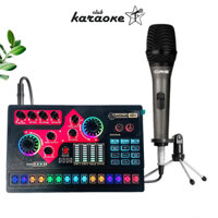 Bộ mic livestream karaoke Club TO77 kết hợp sound card X5 lọc tạp âm tốt cho thu âm trên điện thoại