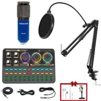 Bộ mic thu âm hát karaoke livestream Bm900 + Sound card k900