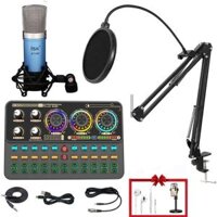 Bộ mic thu âm hát livestream ISK AT100 với Sound card k900