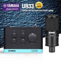 bộ mic thu âm livestream,yamaha/UR33 sound card,chip âm thanh DSP,yamaha/AT900 micro thu âm