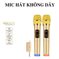 Bộ Micro Đôi Karaoke Không Dây  - Chuyên Dùng Cho Loa Kéo, Amply -âm thanh trong hát siêu hay