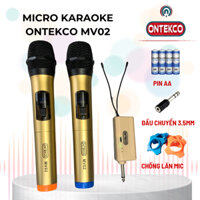 Bộ micro đơn không dây ONTEKCO MV01/MV02/ E6/ E6s đa năng dùng cho tất cả các loại loa kéo, amply