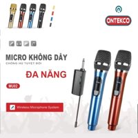 Bộ micro không dây bluetooth hát karaoke có PIN SẠC sóng UHF MU02 dành cho hát gia đình cực hay Bảo hành 12 tháng