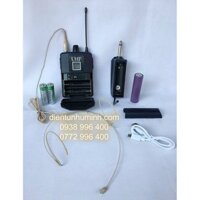 Bộ Micro không dây Đeo tai hạt gạo UHF W-14A tặng kèm micro cài cổ áo