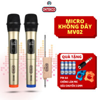 Bộ Micro không dây karaoke chính hãng ONTEK MV02 / MV01 dùng cho các loại loa kéo, âm ly... siêu rẻ . Bảo Hành 1 năm