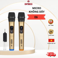 Bộ micro không dây ontekco E6 dùng cho các loại ampy-loa kéo
