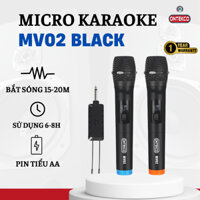 Bộ micro không dây ONTEKCO MV02 Hát Karaoke cho Âm Ly Loa Kéo Chống Hú Hát vang nhẹ Bh 12 tháng