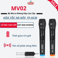 Bộ micro không dây Ontekco Mv02 chạy loa kéo, âm ly, dàn loa hát karaoke chuyên nghiệp [HỎA TỐC HCM]