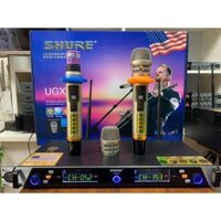 Bộ  Micro Không Dây Shure UGX21 ( 4 Râu ) Micro Karaoke Chuyên Nghiệp, Hệ Thống Lọc Âm Nhanh Không Bị Nhiễu, Lọc Âm.