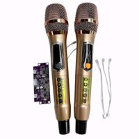 Bộ micro loa kéo UHF HP01 UHF (không dây) Kem - Điện Tử Phương Huy -