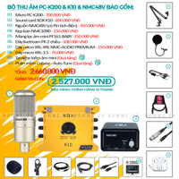 Bộ micro Takstar PC-K200 & Sound card XOX K10 & Nguồn NMC48v tích điện - Hát live, thu âm chất lượng trên điện thoại