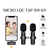 Bộ Micro Thu Âm Không Dây Cài Áo Longtime K9 Cho Điện Thoại (1 Mic, 2 Mic) Lọc Tiếng Ồn Để Livestream Ghi Âm Quay Video