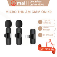 Bộ Micro Thu Âm Không Dây K9 (1 Mic, 2 Mic) Khử Tiếng Ồn Để Livestream Ghi Âm Quay Video Cổng iPhone và Type C (S MALL)