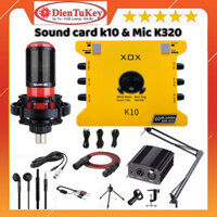 Bộ Micro Thu Âm Mic Livestream Trọn Bộ Soundcard XOX K10 2020 & Mic TAKSTAR PC K320 BH 1 NĂM Thu Âm livestream Đth