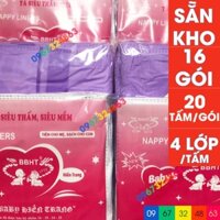 Bộ miếng lót phân su BABY HIỀN TRANG 4 lớp 16 gói