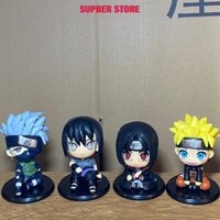 Bộ Mô hình Figure Naruto chibi - Naruto , Sasuke , Itachi , Kakashi siêu dễ thương cao 8cm SUPBER STORE